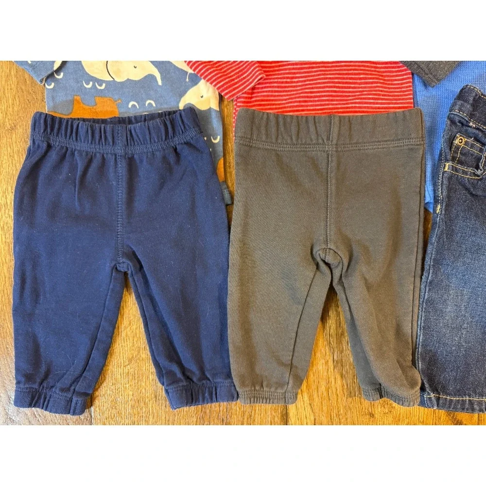 Baby Boy 3‎ Months Outfits Lot Jeans Pants Bodysuits Shirts Clothes Bodysuits
